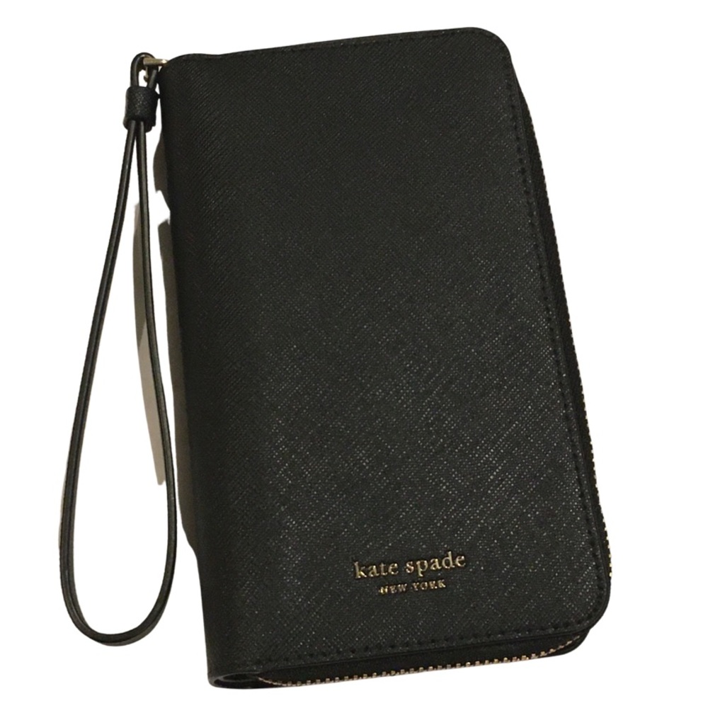 Kate Spade New York Cameron Black Wallet Case Wristlet iPhone XR